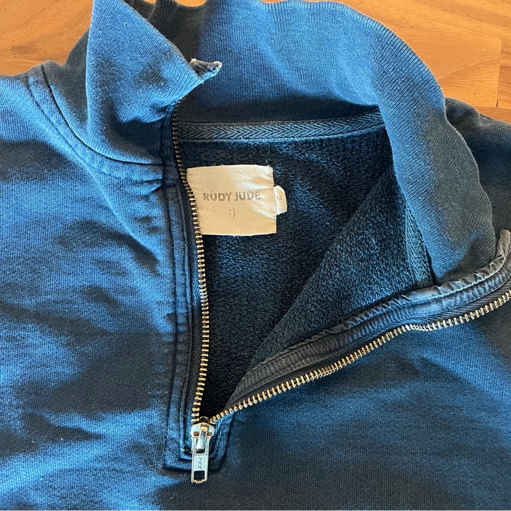 Rudy Jude Blue Half-Zip Sweatshirt